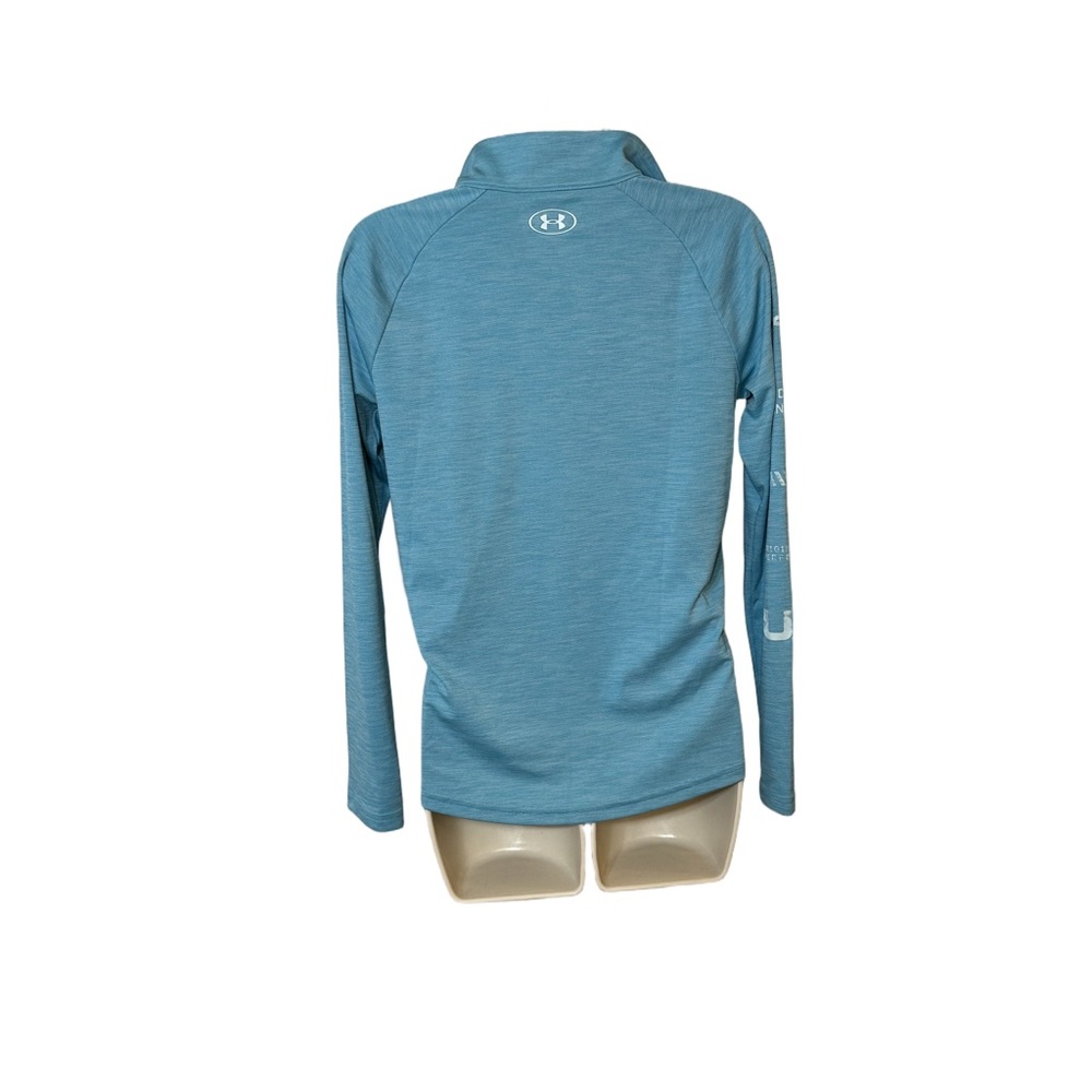 Under Armour Blue HeatGear Quarter-Zip Pullover Youth Large - Picture 2 of 5
